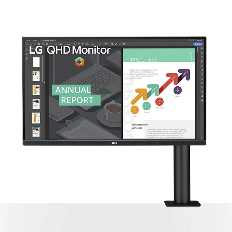 LG 27QN880-B 27" 75Hz 16:9 FreeSync IPS Monitor w/ Ergo Stand - Black - شاشة
